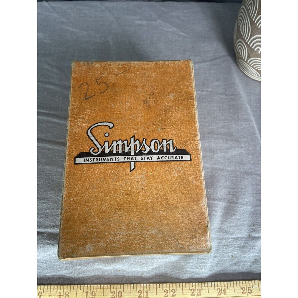 Vtg 1958 SIMPSON Model 385-3L Temperature Indicator box Manual WORKS